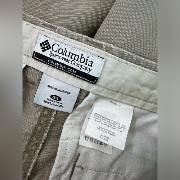 Columbia Mens Hiking Shorts Sz 34 AM4194 Stonewashed Granite Cloth - Picture 7 of 11
